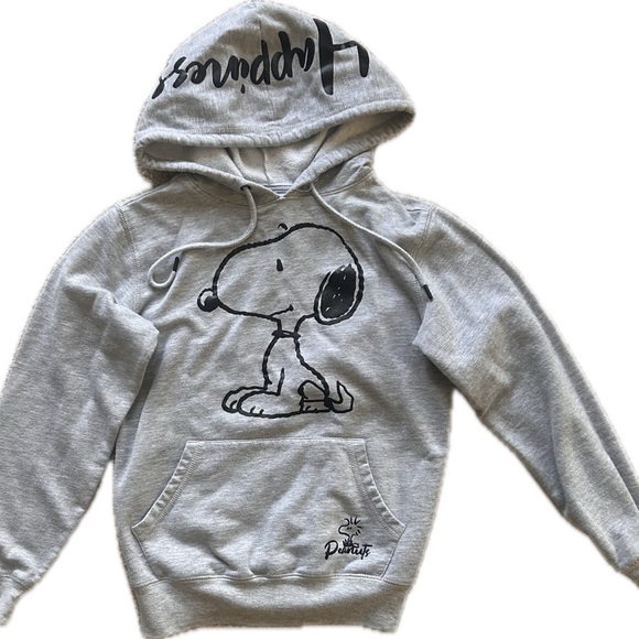 Peanuts Tops - Peanuts Light Gray Snoopy Pullover